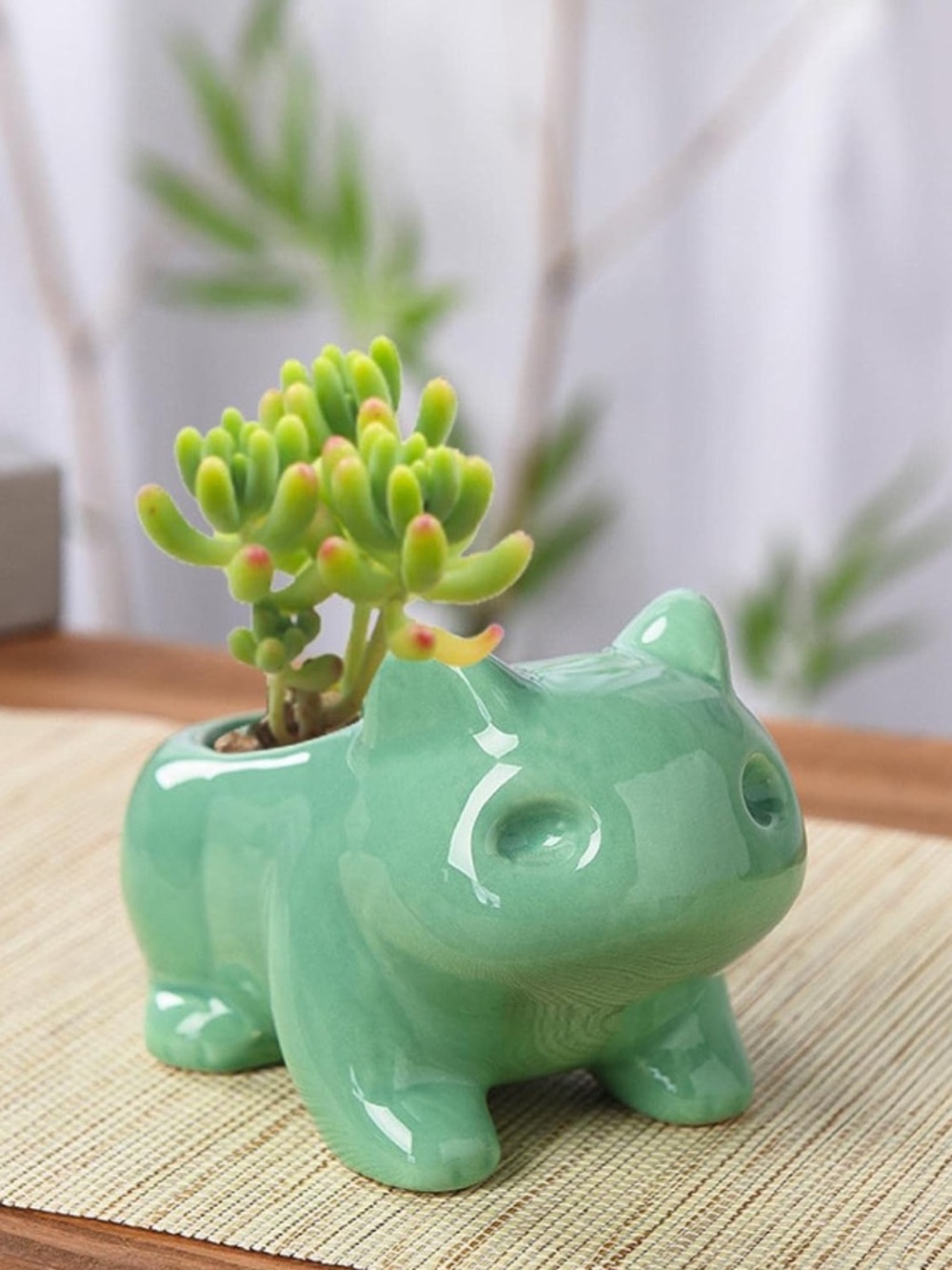 Bulbasaur Pokemon Green Ceramic Plant Pot